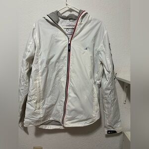 Ponant France White Nylon Hoodie Jacket size M
